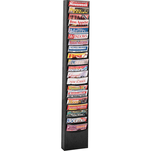 Literature Storage Racks, Stationary, 20 Slots, Steel, 13-1/8" W x 4-1/8" D x 58 1/2" H Industrial Sales