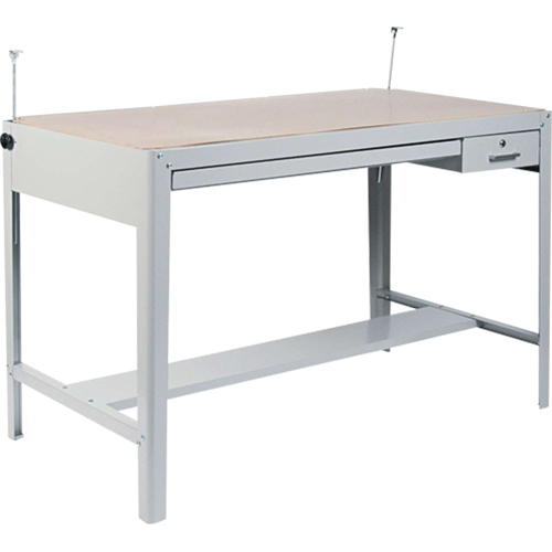 Precision Drafting Table Base, 56-3/8" W x Grey Industrial Sales