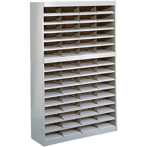Heavy-duty Literature Organizers, Stationary, 60 Slots, Steel, 37-1/2" W x 12-3/4" D x 60" H Industrial Sales