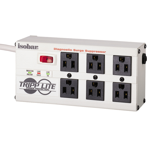 Limiteurs de surtension Isobar, 6 Prises, 2850 J, 1440 W, Cordon 6' Industrial Sales