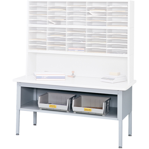 E-z Sort&reg; Mailroom Furniture-sorting Tables With Shelf-base Table With Shelf, 60" W x 28" D x 36" H, Laminate Industrial Sales