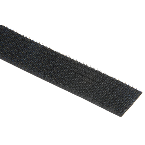 Bande d'attaches, Crochet, 50 vg x 1", Cousu, Noir Industrial Sales