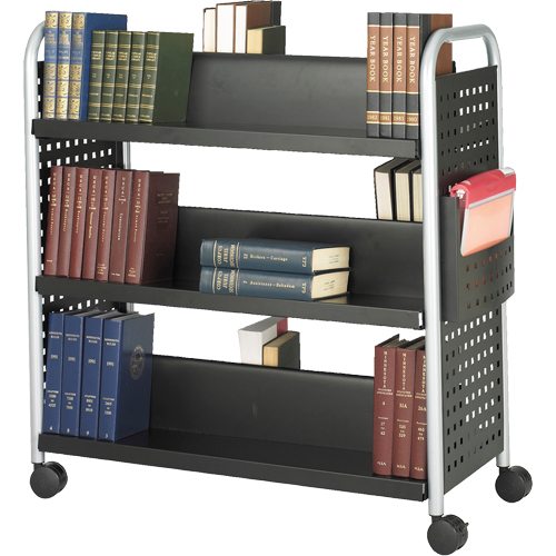 Scoot Book Carts, 200 lbs. Capacity, Black, 17-3/4" D x 41-1/4" L x 41-1/4" H, Steel Industrial Sales