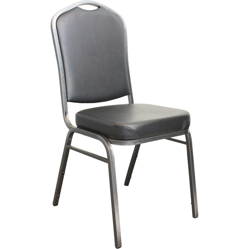 Stacking Chairs, Vinyl, 37" High, 275 lbs. Capacity, Black Industrial Sales