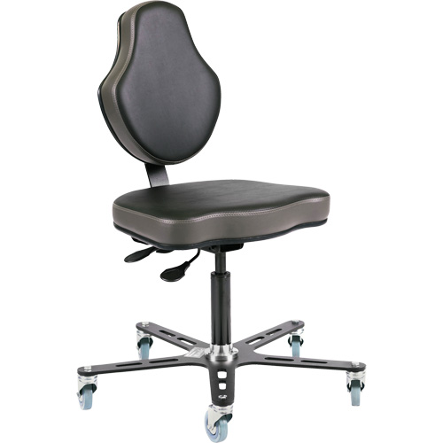 Chaise ergonomique &agrave; inclinaison r&eacute;glable Vega, Mobile, Ajustable Hauteur Industrial Sales