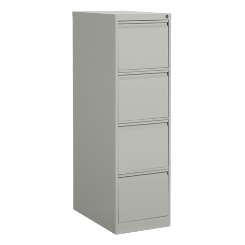 Vertical Filing Cabinet, Steel, 4 Drawers, 15-1/7" W x 25" D x 52" H, Grey Industrial Sales