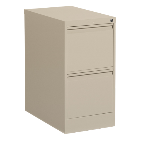 Vertical Filing Cabinet, Steel, 2 Drawers, 15-1/7" W x 25" D x 29" H, Beige Industrial Sales