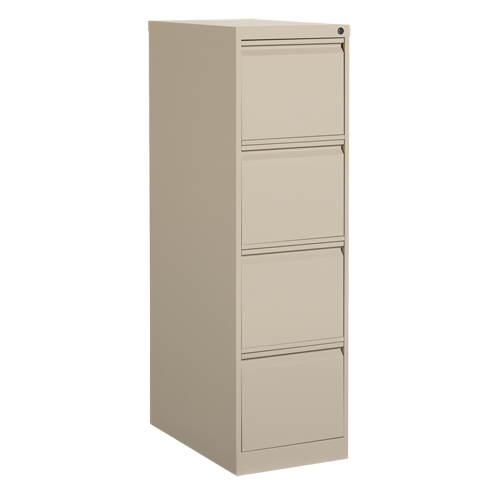 Vertical Filing Cabinet, Steel, 4 Drawers, 15-1/7" W x 25" D x 52" H, Beige Industrial Sales