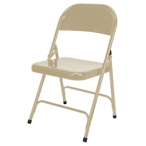 Chaise pliante, Acier, Beige, Capacit&eacute; 300 lb Industrial Sales