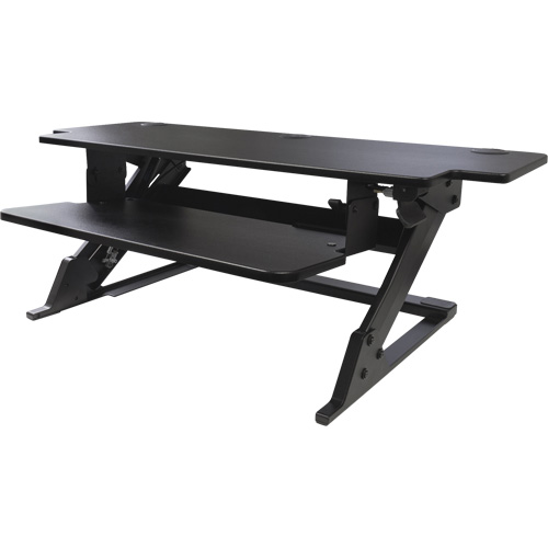 Poste de travail assis-debout Goya, Mod&egrave;le de bureau, 20" h x 42" la x 16" p, Noir Industrial Sales