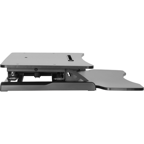 Poste de travail assis-debout Goya, Mod&egrave;le de bureau, 22" h x 31-1/2" la x 24" p, Noir Industrial Sales