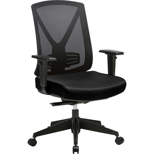 Activ Series Premium Synchro-Tilt Adjustable Chair, Fabric/Mesh, Black, 275 lbs. Capacity Industrial Sales