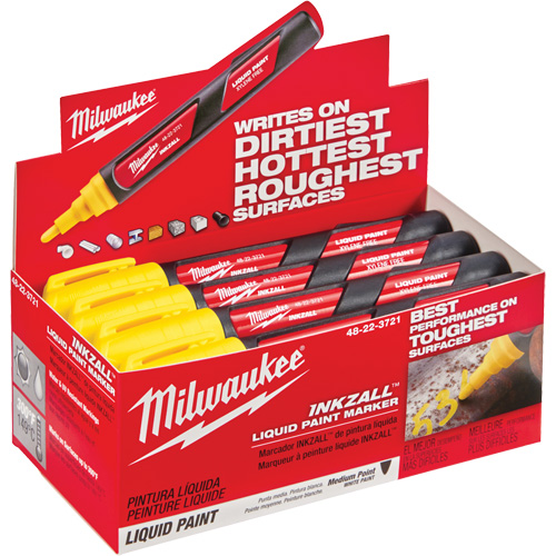 Inkzall Paint Marker, Liquid, Yellow Industrial Sales