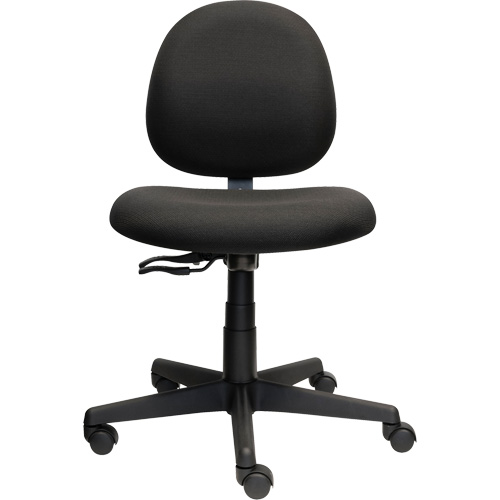 Chaise de travail &agrave; dossier bas Aspen, Tissu, Noir, Capacit&eacute; 275 lb Industrial Sales