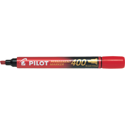 400 Permanent Marker, Red, Chisel Tip Industrial Sales
