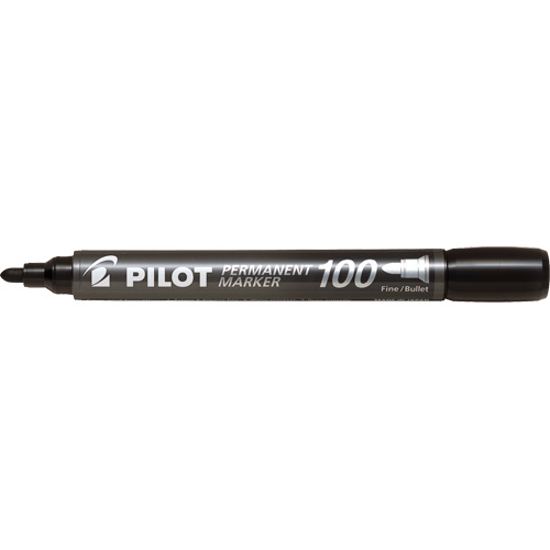 Pilot 100 Permanent Marker, Black, Bullet Tip Industrial Sales