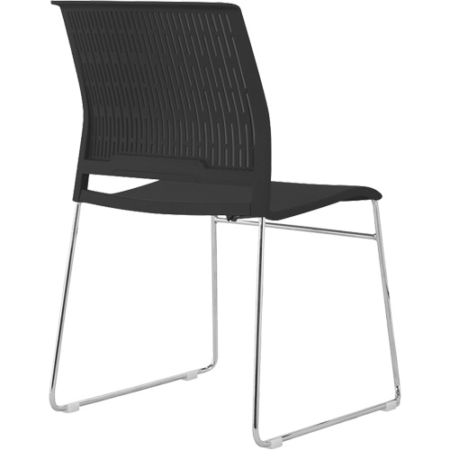 Chaises empilables, Polypropyl&egrave;ne, Hauteur 32-3/8", Capacit&eacute; 250 lb, Noir Industrial Sales