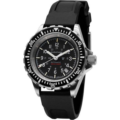 Grande montre automatique de plong&eacute;e, Num&eacute;rique, &agrave; piles, 41 mm, Noir Industrial Sales