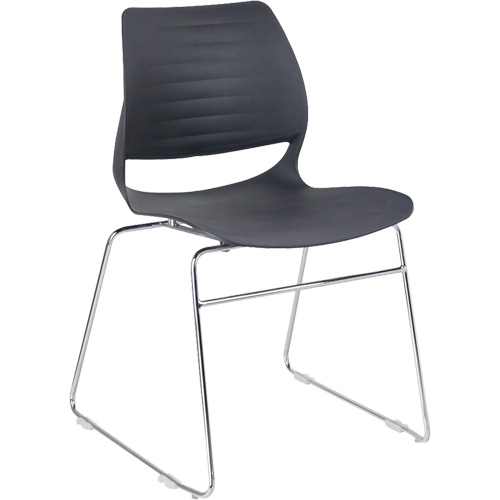 Chaises empilables, Polypropyl&egrave;ne, Hauteur 32", Capacit&eacute; 250 lb, Noir Industrial Sales
