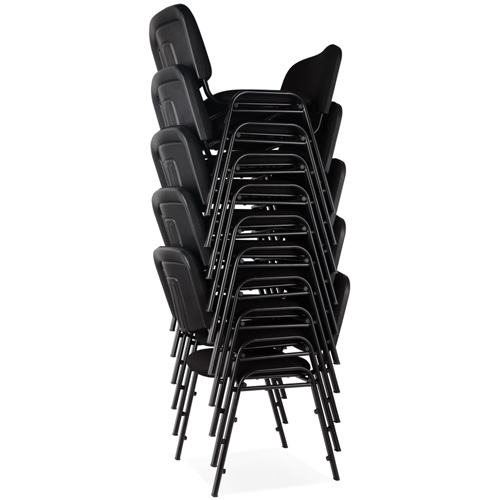 Chaises empilables, Tissu, Hauteur 32", Capacit&eacute; 250 lb, Noir Industrial Sales