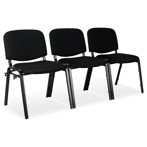 Chaises empilables, Tissu, Hauteur 32", Capacit&eacute; 250 lb, Noir Industrial Sales