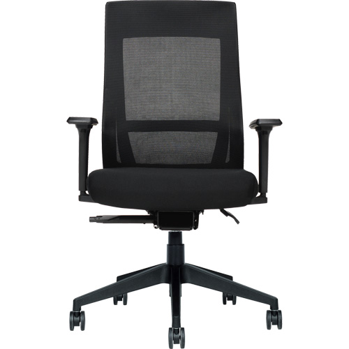 Chaise &agrave; dossier moyen avec m&eacute;canisme &agrave; basculement synchronis&eacute; &agrave; d&eacute;tection de poids , Mailles, Noir Industrial Sales