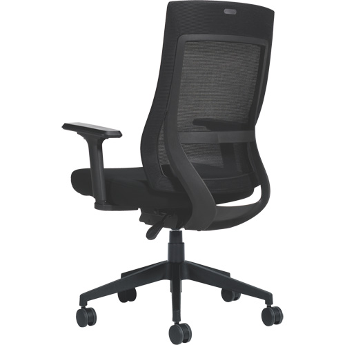 Chaise &agrave; dossier moyen avec m&eacute;canisme &agrave; basculement synchronis&eacute; &agrave; d&eacute;tection de poids , Mailles, Noir Industrial Sales