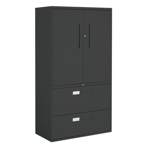 Armoire Multi-Stor, Acier, 3 Tablettes, 65-1/4" h x 36" la x 18" P, Noir Industrial Sales