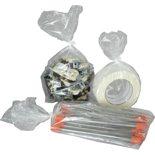 Poly Bags, Open Top, 12" x 5", 1 mils Industrial Sales