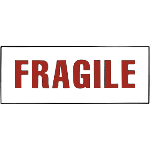 &eacute;tiquettes pour traitement sp&eacute;cial Fragile, 6" lo x 2" la, Rouge/blanc Industrial Sales