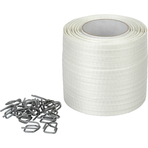 Woven Cord Strapping, Polyester, 1/2" W x 750' L Industrial Sales