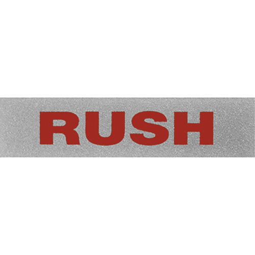&eacute;tiquettes pour traitement sp&eacute;cial Rush, 5" lo x 2" la, Noir/rouge Industrial Sales