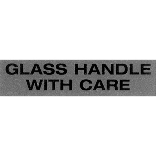 &eacute;tiquettes pour traitement sp&eacute;cial Glass Handle with Care, 5" lo x 2" la, Noir/rouge Industrial Sales