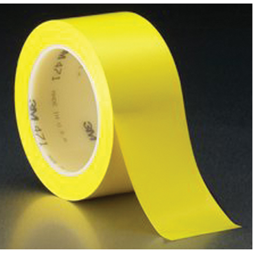 471 Vinyl Tape, 50.8 mm (2") W x 32.9 m (108') L, 5.3 mils, Yellow Industrial Sales