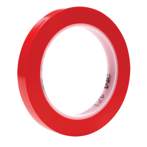 471 Vinyl Tape, 12 mm (1/2") W x 32.9 m (108') L, 5.3 mils, Red Industrial Sales