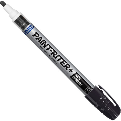 Marqueur &agrave; la peinture nettoyable &agrave; l'eau Paint-Riter+, Liquide, Noir Industrial Sales
