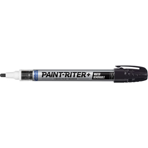 Marqueur &agrave; la peinture nettoyable &agrave; l'eau Paint-Riter+, Liquide, Noir Industrial Sales