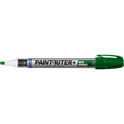 Marqueur &agrave; la peinture nettoyable &agrave; l'eau Paint-Riter+, Liquide, Vert Industrial Sales