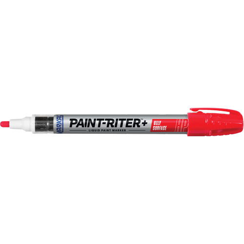 Marqueur pour surfaces huileuses Paint-Riter +, Liquide, Rouge Industrial Sales
