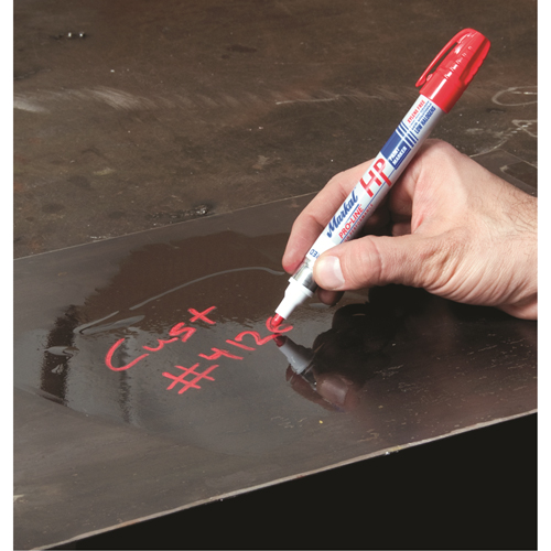 Marqueur pour surfaces huileuses Paint-Riter +, Liquide, Rouge Industrial Sales