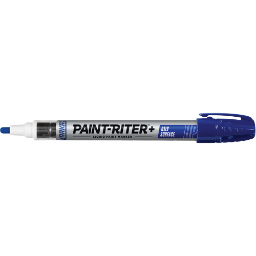 Paint-Riter&reg; + Oily Surface Marker, Liquid, Blue Industrial Sales