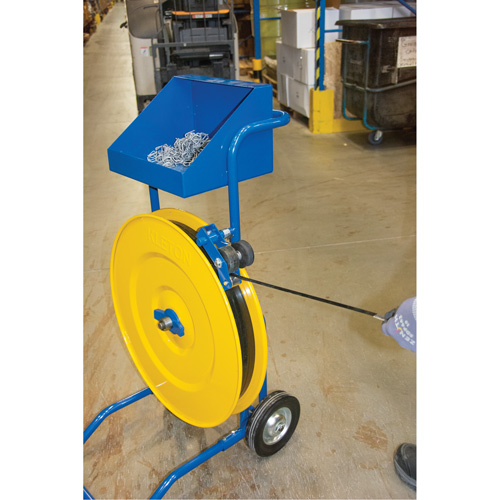 Strapping Dispenser, Polyester/Steel/Polypropylene Straps, 16"/8" Core Dia., 3"/8"/6" Roll Width Industrial Sales