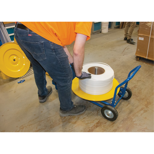 Strapping Dispenser, Polyester/Steel/Polypropylene Straps, 16"/8" Core Dia., 3"/8"/6" Roll Width Industrial Sales