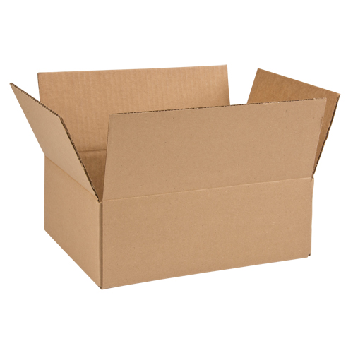 Boîte en carton ondul&eacute;, 12" lo x 9" la x 4" h, ondulations C Industrial Sales
