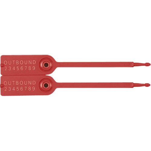 Gemini&reg; Tote Seals, 7-1/4", Plastic, Pull-Through Industrial Sales