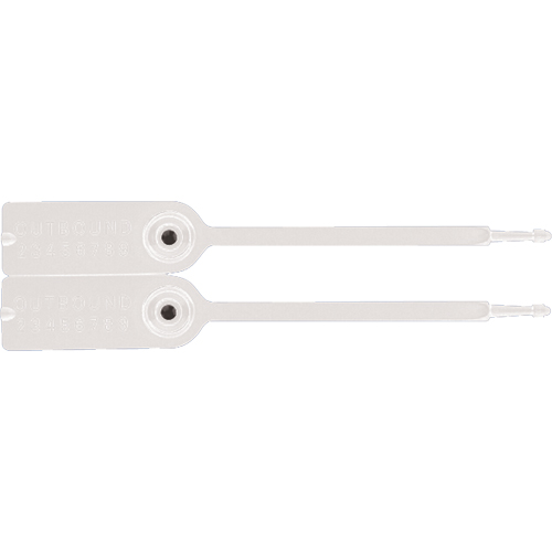 Gemini&reg; Tote Seals, 7-1/4", Plastic, Pull-Through Industrial Sales