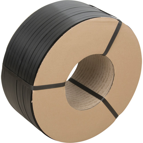 Strapping, Polypropylene, 5/8" W x 6000' L, Black, Manual Grade Industrial Sales