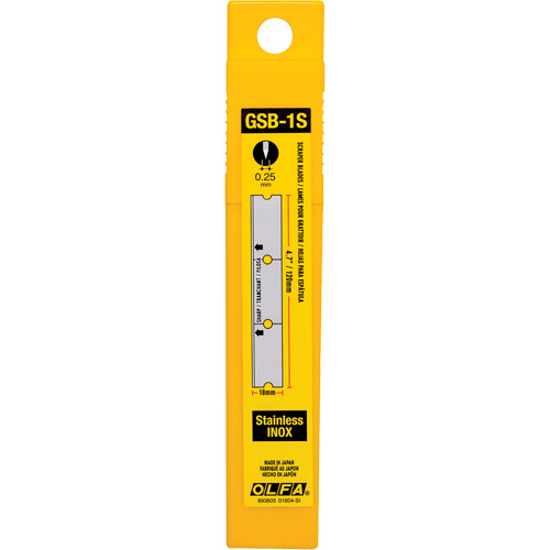 Glass Scraper Replacement Blades, Single Style Industrial Sales