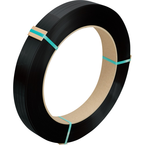 Strapping, Polyester, 1/2" W x 2756' L, Black, Manual Grade Industrial Sales