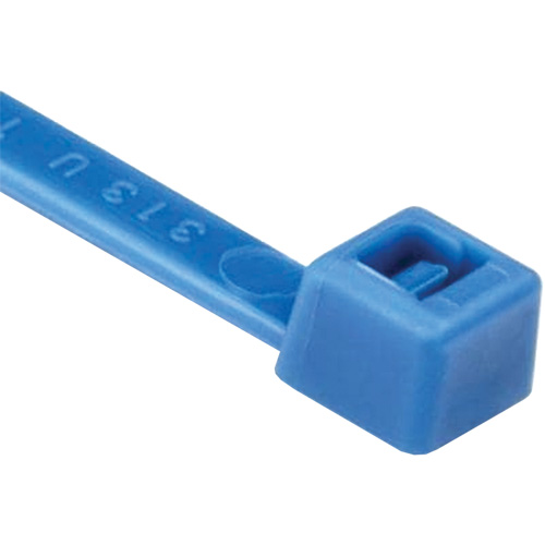 Attaches de c&acirc;bles s&eacute;rie T, Longueur 8", R&eacute;sistance &agrave; la traction 50 lb, Bleu Industrial Sales